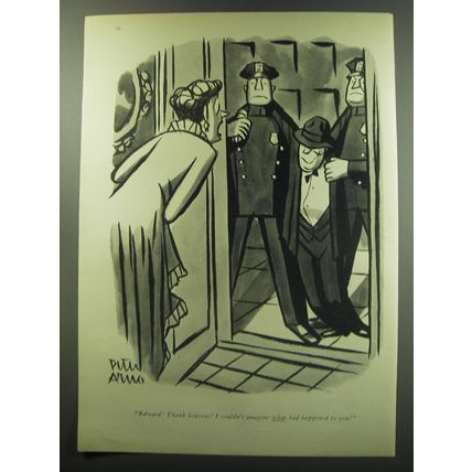 1949 Cartoon by Peter Arno - Edward! Thank heavens!