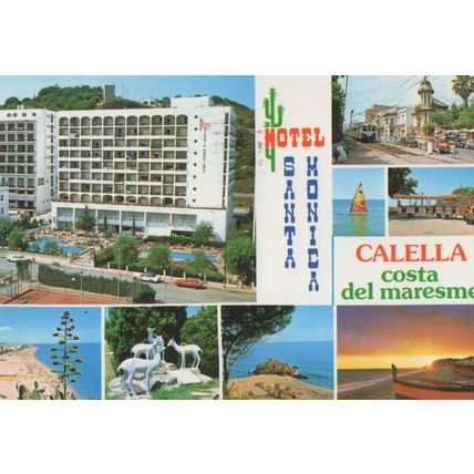 Hotel Santa Monica Calella Barcelona Spain Postcard