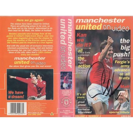 Manchester United Football Club 1993 Hand Signed Video Photo