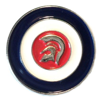 Trojan Helmet Scooterist MOD RAF Roundel Target Metal Scooter Bike Badge 22mm