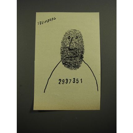 1954 Cartoon by Saul Steinberg - Thumbprint