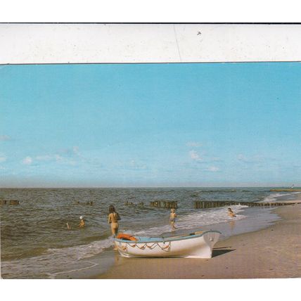 Na brzegu morza Poland Postcard posted 1978 crease