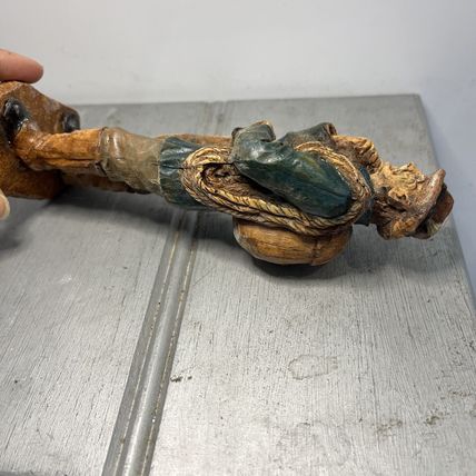 Old Man with Smoke Pipe Vintage Figurine Collectable.