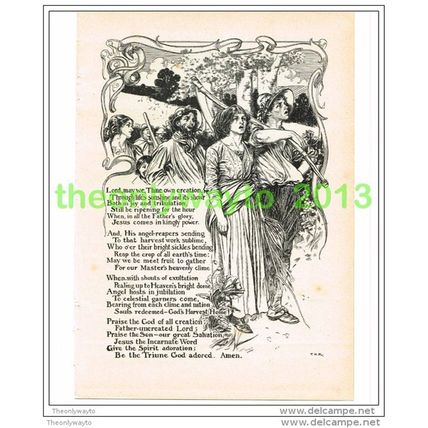 A HARVEST PRAYER, THE QUIVER, Book Illustration, c1899