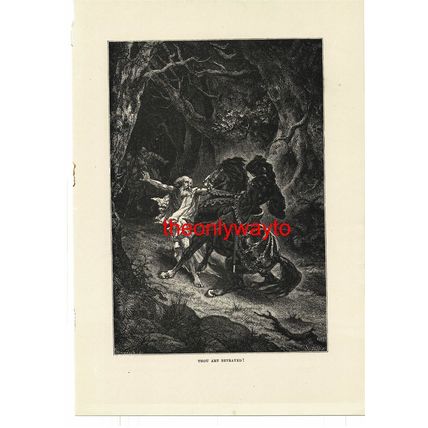 Thou Art Betrayed, 100 Years War, Book Illustration (Print), 1881