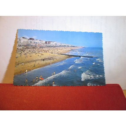SEAFRONT FROM PALACE PIER, BRIGHTON, SUSSEX unused postcard dated 1969 =