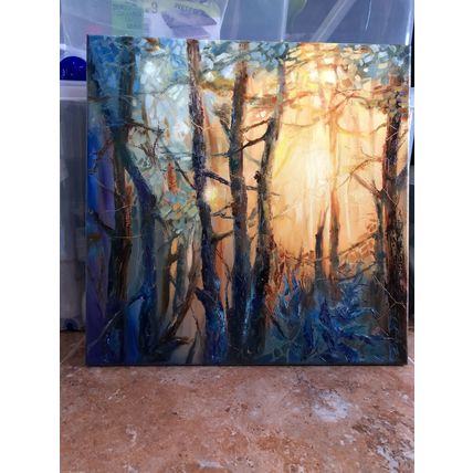 Oil Painting Forest Landscape Trees Wall Art