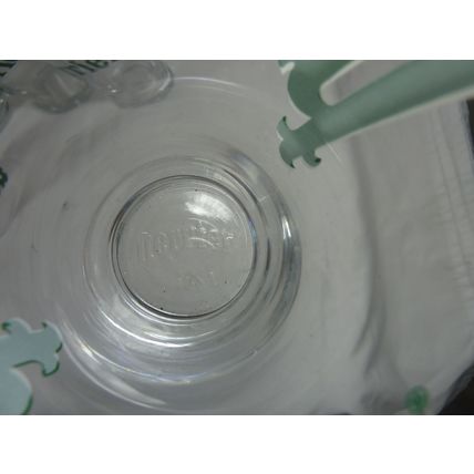 PERRIER 12 Oz Tumbler Water Glasses MARTIN ZSEKELY Vintage Set 5*