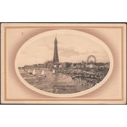 Central Beach, Blackpool, Lancashire, 1911 - Edward Rhodes Green Postcard