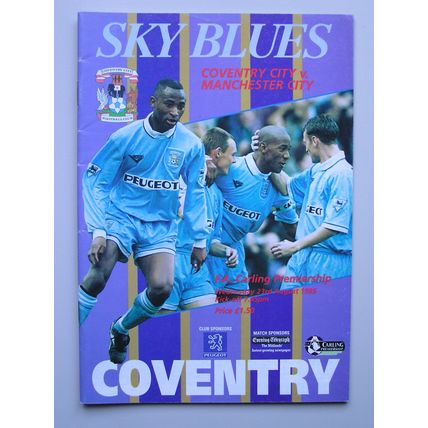COVENTRY CITY v MANCHESTER CITY Premiership 23/08/1995