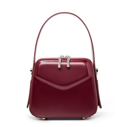 Genuine Leather Women Shoulder Bag Red