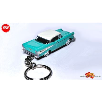 RARE CUSTOM KEYCHAIN 57/1957 MINT GREEN CHEVY BEL AIR