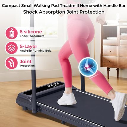 Portable Foldable Treadmills for Home Small with Handles, 3.0HP Small Folding Wa