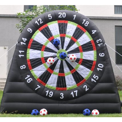 Giant Outdoor Inflatable Soccer Darts Board with 8Pcs Soccer Ball &350W Blower f