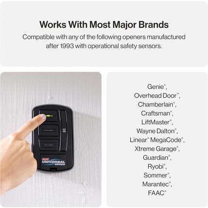 Genie GUWWC-R Universal Garage Door Opener Wireless Wall Console, Compatible wit