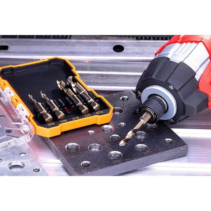 Nordwolf 5-Piece M35 Cobalt Stubby Drill Bit Set for Stainless Steel & Hard Meta