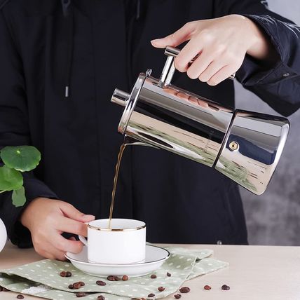 Easyworkz Diego Stovetop Espresso Maker Stainless Steel Italian Coffee Machine M