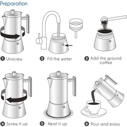 Easyworkz Diego Stovetop Espresso Maker Stainless Steel Italian Coffee Machine M