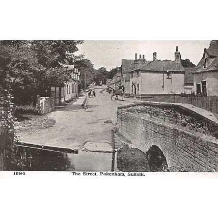 The Street, Pakenham, Suffolk : Pawsey printed postcard 1684