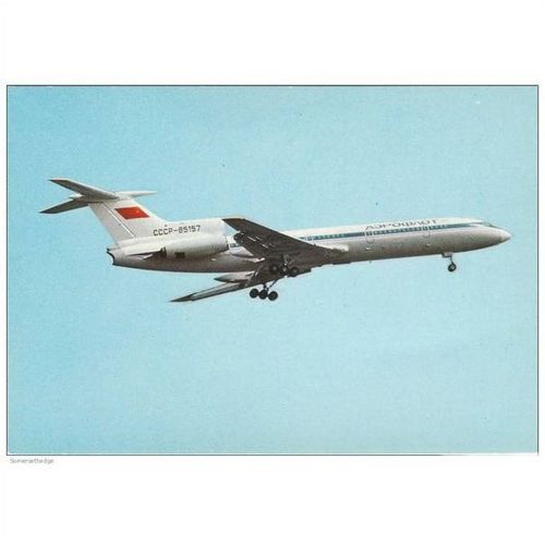 Aeroflot Tupolev TU 154 Aircraft Postcard (A11361)