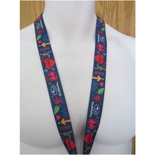 Subaru Ski Season Pass Identification Neck Lanyard Blue Multi Color