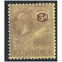 Antigua 1925 SG74 3d Purple/Pale Yellow Mounted Mint . ..