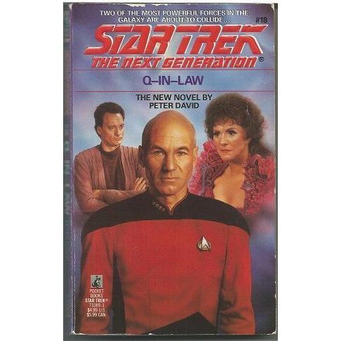 STAR TREK THE NEXT GENERATION ' Q - IN - LAW ' paperback book (1991)