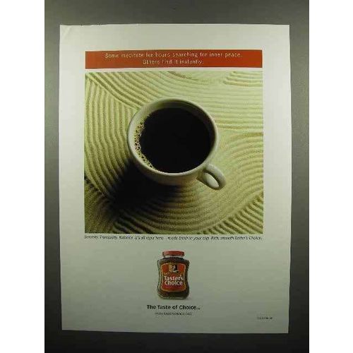 2001 Taster's Choice Coffee Ad - Some Meditate