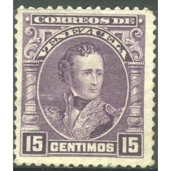 Venezuela 1904 - SG313 - 15c violet - General Sucre - MH