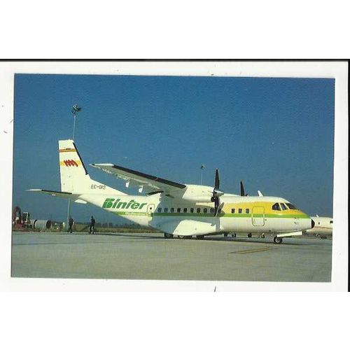 Aviation BINTER MEDITERRANEO CASA CN-235-100Postcard by Mary Jayne (MJ1016)