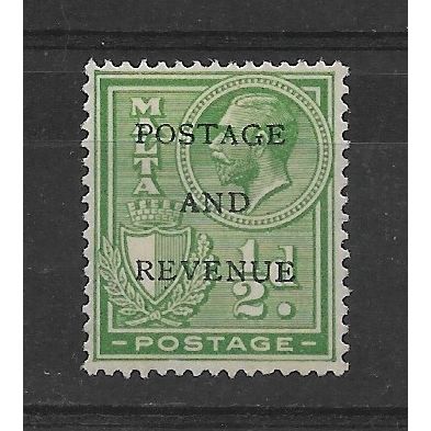 Malta.SG175 1/2d Green.Mounted Mint.Sept18