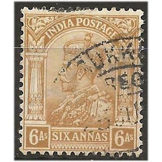 India 1912 SG177 6a Yellow-Bistre Fine Used . .. .