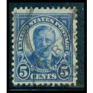 Used 637 5c Theodore Roosevelt Just Clears M09204