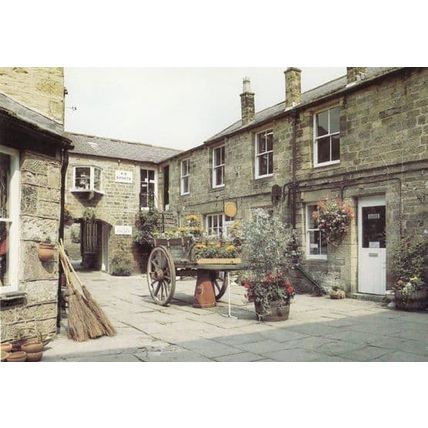Pateley Bridge Flower Transportation Cart in Kings Court Postcard
