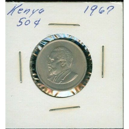 1967 KENYA 50 FIFTY CENTS NICE UNCIRCULATED COIN CLEAN