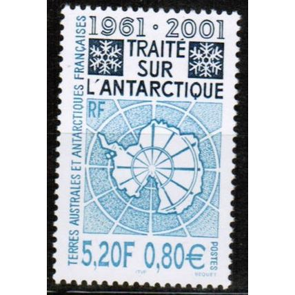 3001 FSAT / TAAF - Sc# 292 -Antarctic Treaty 40th anniv. 5.20fr - Mint NH