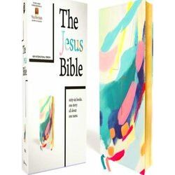 The Jesus Bible Artist Edition, NIV, Leathersoft, Multi-color/Teal, Comfort Prin