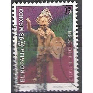 Belgique 1993 Michel 2560 O Cote (2008) 0.30 € Europalia Mexique Statuette maya