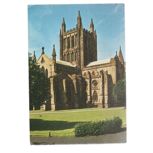 HEREFORD CATHEDRAL.. vintage used postcard C.1980 =
