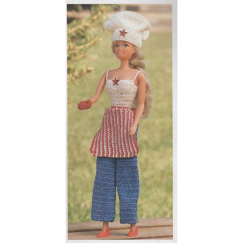 Beautiful Crochet Doll PATTERN July 4th Picnic