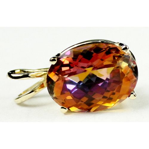 Twilight Fire Topaz, 14KY Gold Pendant, P040