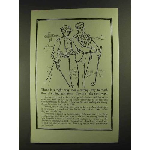1903 Ivory Soap Ad - Wash Flannel Outing Garments