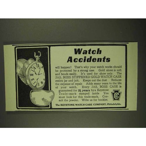 1903 Keystone Jas. Bross Stiffened Gold Watch Case Ad