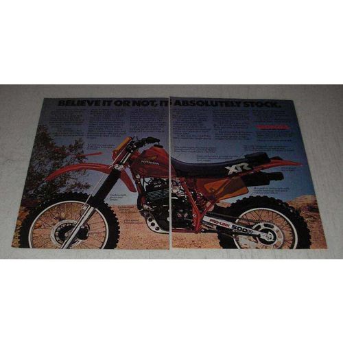 1983 Honda XR500R Motorcycle Ad - Absolutely Stock