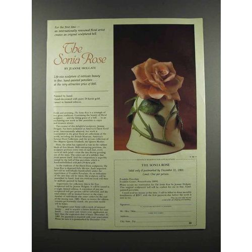 1983 Franklin Porcelain Ad - The Sonia Rose