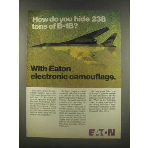 1985 Eaton Defensive Electronics System Ad - B-1B