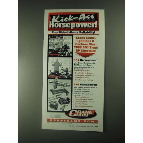 2001 Crane Cams Ad - Kick-Ass Horsepower
