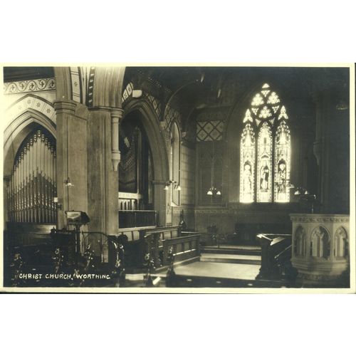 Vintage GB postcard - Christ Church, Worthing, Sussex