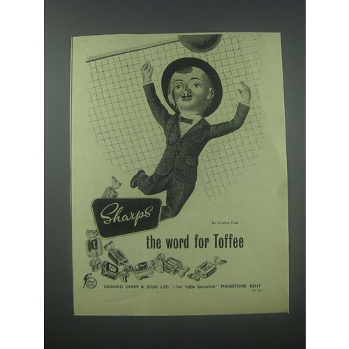 1954 Sharps Toffee Ad - Sharps the word for Toffee