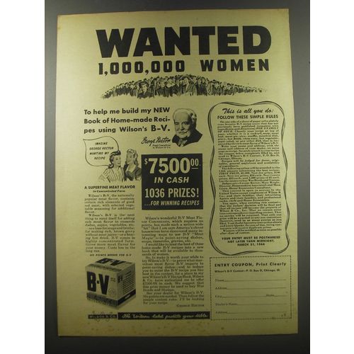 1944 Wilson B-V Ad - Wanted 1,000,000 women